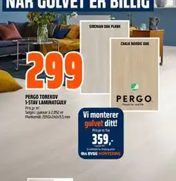 Obs Bygg PERGO TOREKOV 1-STAV LAMINATGULV tilbud