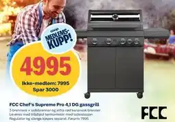 Obs Bygg FCC Chef's Supreme Pro 4,1 DG gassgrill tilbud