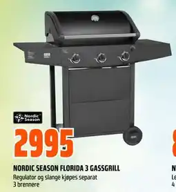 Obs Bygg NORDIC SEASON FLORIDA 3 GASSGRILL tilbud