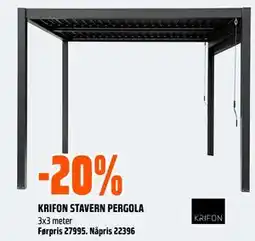 Obs Bygg KRIFON STAVERN PERGOLA tilbud