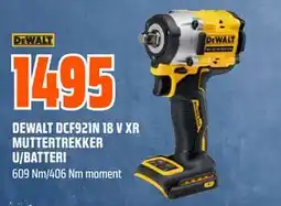 Obs Bygg DEWALT DCF921N 18 V XR MUTTERTREKKER U/BATTERI tilbud