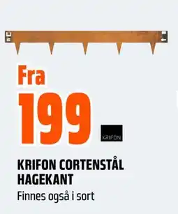 Obs Bygg KRIFON CORTENSTÅL HAGEKANT tilbud