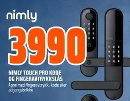 Obs Bygg NIMLY TOUCH PRO KODE OG FINGERAVTRYKKSLÅS tilbud