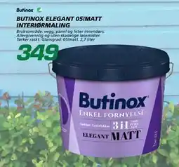 Coop Byggmix BUTINOX ELEGANT 05/MATT INTERIØR MALING tilbud