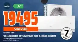 Obs Bygg WILFA NORDKAPP 30 VARMEPUMPE 5400 W, FERDIG MONTERT tilbud