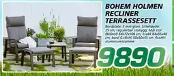 Coop Byggmix BOHEM HOLMEN RECLINER TERRASSE SETT tilbud