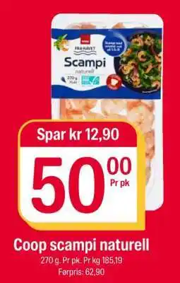 Coop Extra Coop scampi naturell tilbud