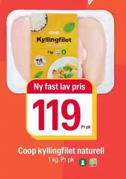 Coop Extra Coop kyllingfilet naturell tilbud