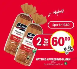 Coop Extra HATTING HAVREBRØD BJØRN tilbud