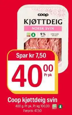 Coop kjøttdeig svin