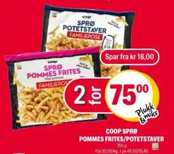 Coop Extra COOP SPRØ POMMES FRITES/POTETSTAVER tilbud