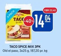 Rema 1000 Old el paso Taco spice mix 3pk tilbud