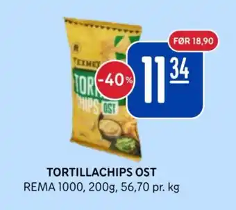 Rema 1000 Tortillachips ost tilbud