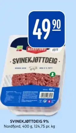 Rema 1000 Nordfjord Svinekjøttdeig 9% tilbud