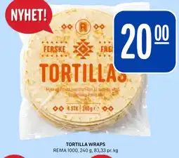 Rema 1000 Tortilla wraps tilbud