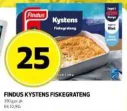 Bunnpris FINDUS Kystens fiskegrateng tilbud