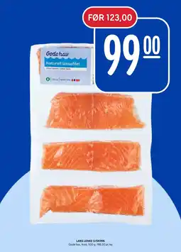 Rema 1000 GODE HAV Laks lenke u/skinn tilbud