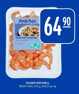 Rema 1000 Scampi naturell tilbud