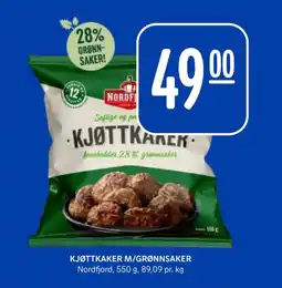 Rema 1000 NORDFJORD Kjøttkaker m/grønnsaker tilbud