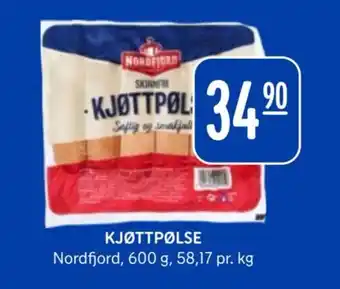 Rema 1000 NORDFJORD Kjøttpølse tilbud