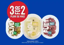 Rema 1000 Tapas merket 3 for 2 tilbud