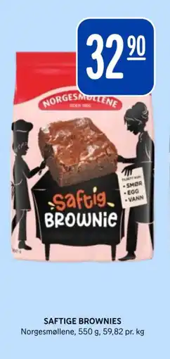 Rema 1000 NORGESMØLLENE Saftige brownies tilbud
