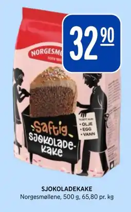 Rema 1000 NORGESMØLLENE Sjokoladekake tilbud