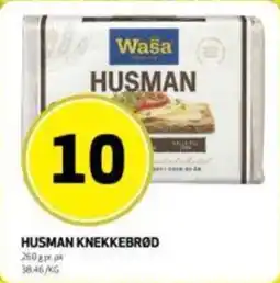 Bunnpris Husman knekkebrød tilbud