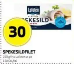 Bunnpris Spekesildfilet tilbud