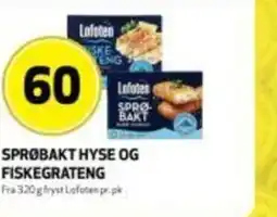 Bunnpris Sprøbakt hyse og fiskegrateng tilbud