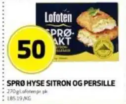 Bunnpris Sprø hyse sitron og persille tilbud