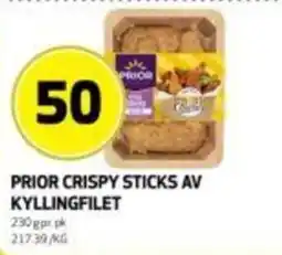 Bunnpris Prior crispy sticks av kyllingfilet tilbud