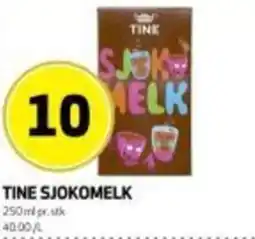 Bunnpris Tine sjokomelk tilbud