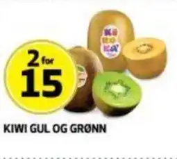 Bunnpris Kiwi gul og grønn tilbud