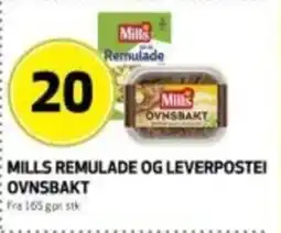 Bunnpris Mills remulade og leverpostei ovnsbakt tilbud