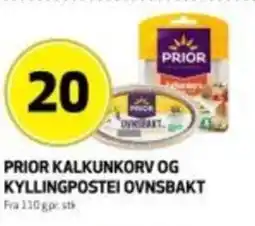 Bunnpris Prior kalkunkorv og kyllingpostei ovnsbakt tilbud