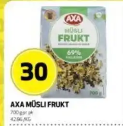 Bunnpris Axa müsli frukt tilbud