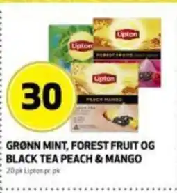 Bunnpris Grønn mint, forest fruit og black tea peach & mango tilbud