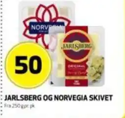 Bunnpris Jarlsberg og norvegia skivet tilbud