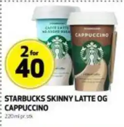 Bunnpris Starbucks skinny latte og cappuccino tilbud