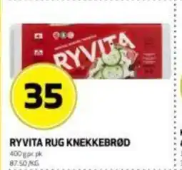 Bunnpris Ryvita rug knekkebrød tilbud