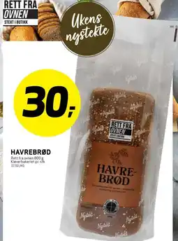 Bunnpris Havre- brød tilbud