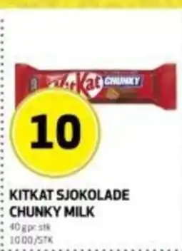 Bunnpris Kitkat sjokolade chunky milk tilbud