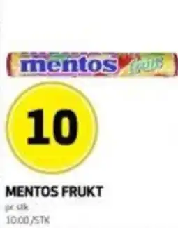 Bunnpris Mentos frukt tilbud