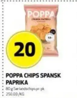 Bunnpris Poppa chips spansk paprika tilbud