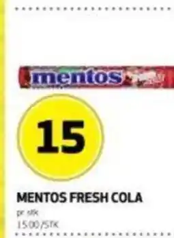 Bunnpris Mentos fresh cola tilbud