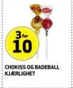 Bunnpris Chokiss og badeball kjærlighet tilbud