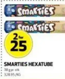 Bunnpris Smarties hexatube tilbud