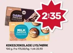 Matkroken KOKESJOKOLADE LYS/MØRK tilbud
