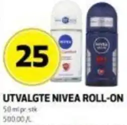 Bunnpris Utvalgte nivea roll-on tilbud